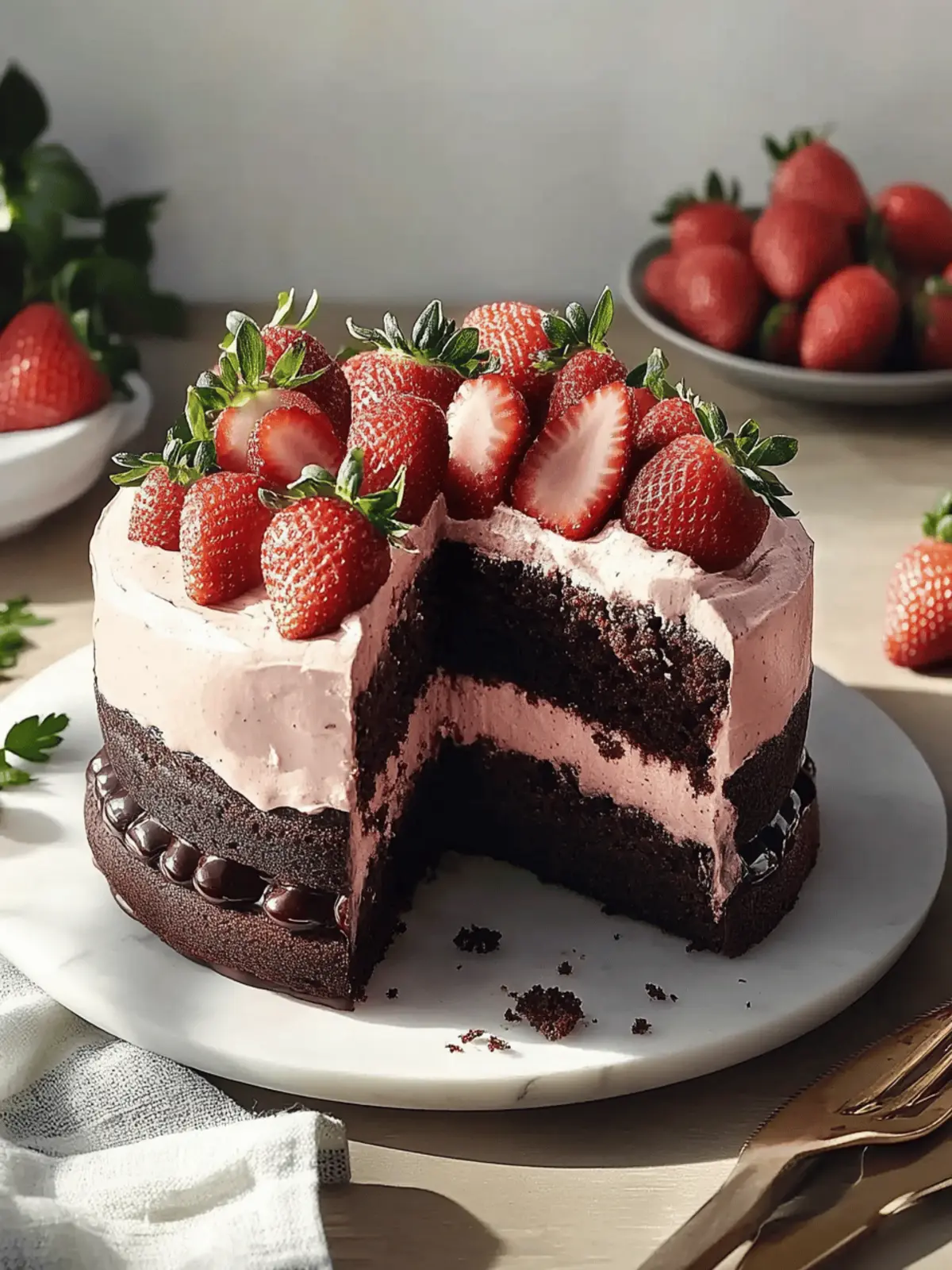 Strawberry Chocolate Cake: A Decadent & Easy Dessert