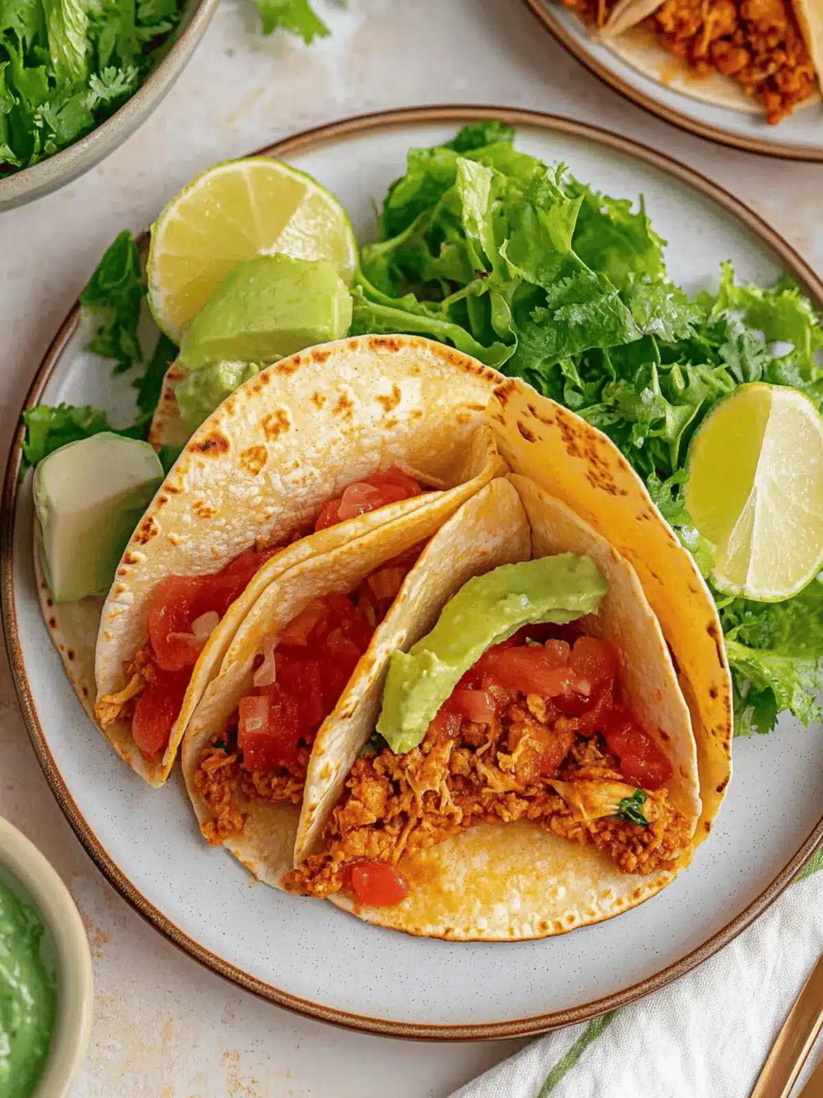 Baked Ground Chicken Tacos