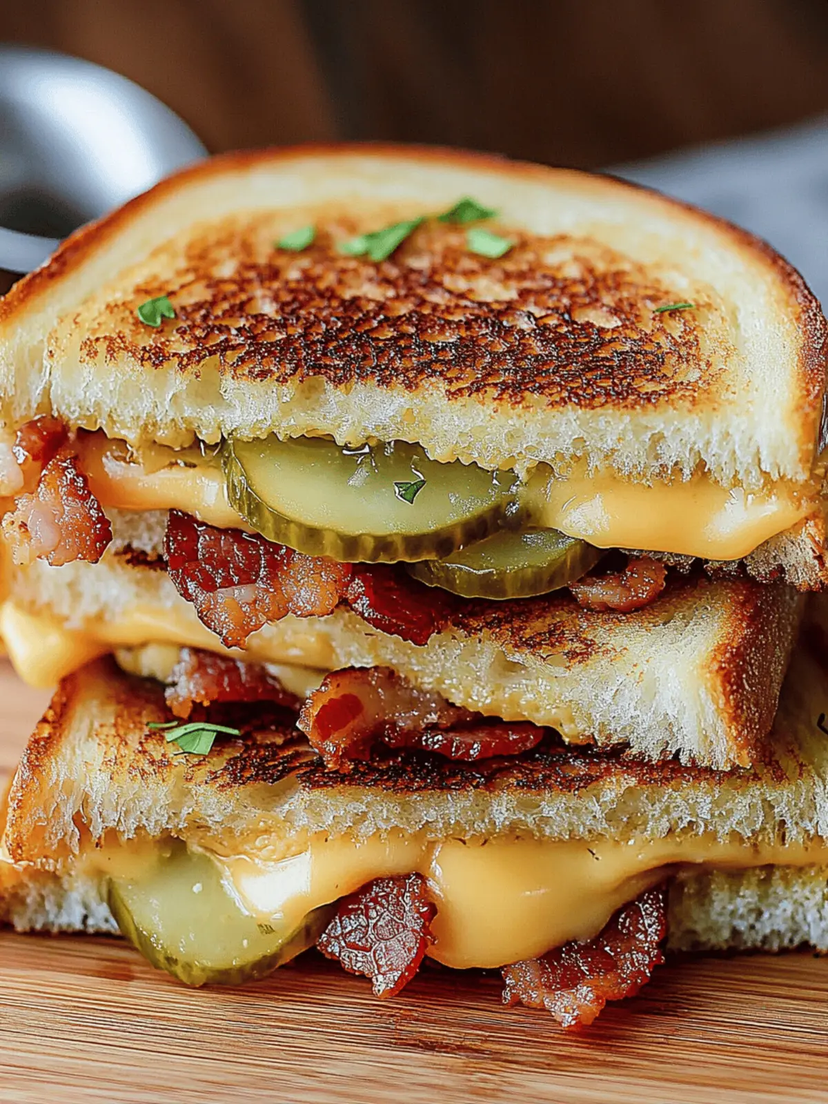 Dill Pickle Bacon Grilled Cheese