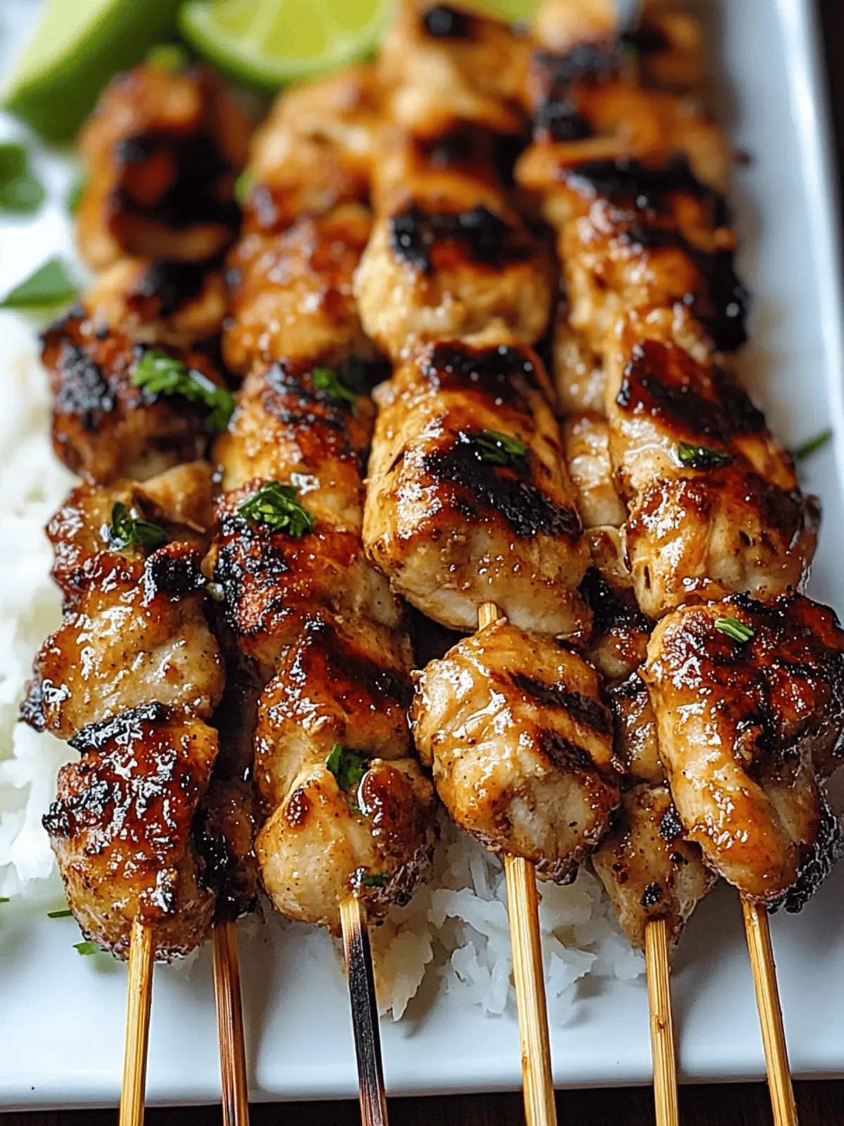 Juicy Coconut-Lime Chicken Skewers