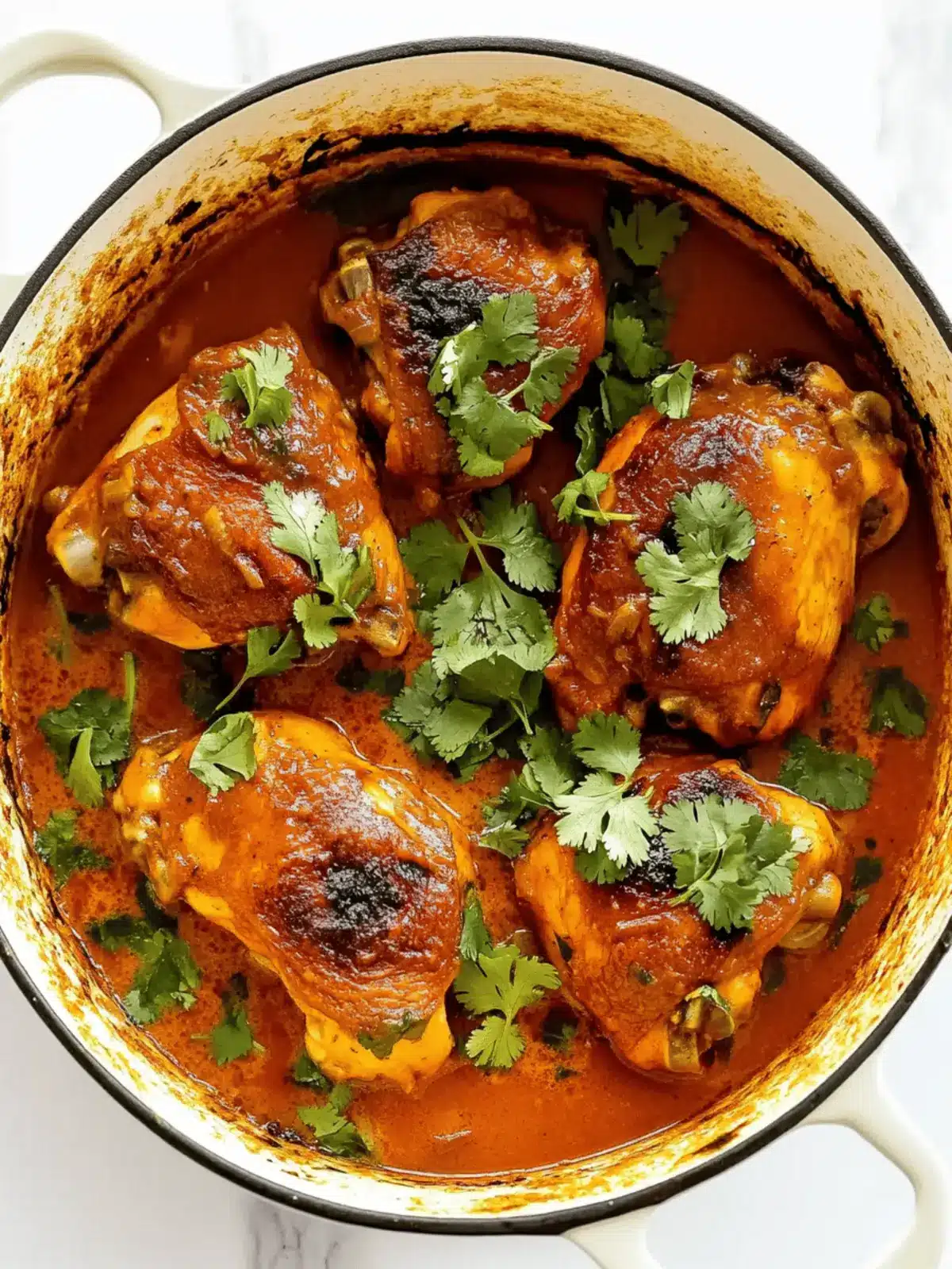 Coconut braised chicken thighs