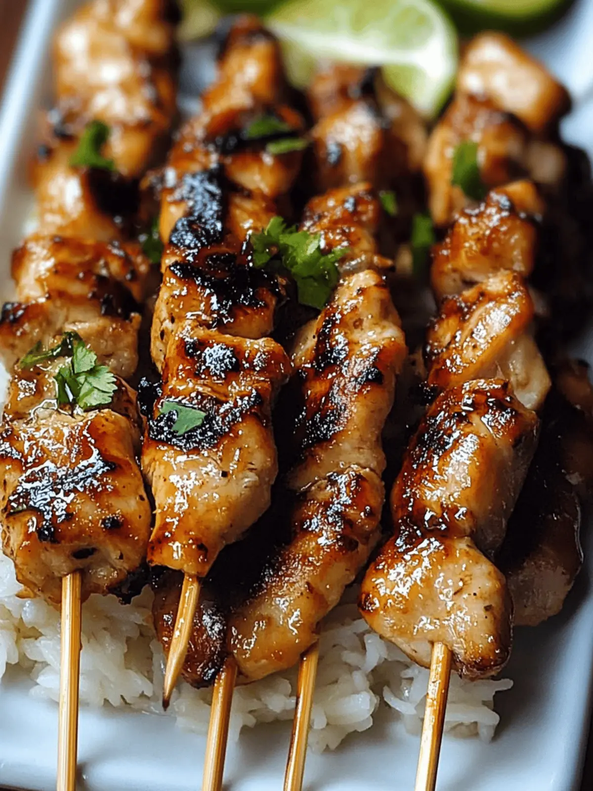 Juicy Coconut-Lime Chicken Skewers
